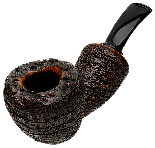 Tsuge Ikebana Sandblasted Bent Dublin Reverse Calabash (Ohi) (G) (223) (2016)