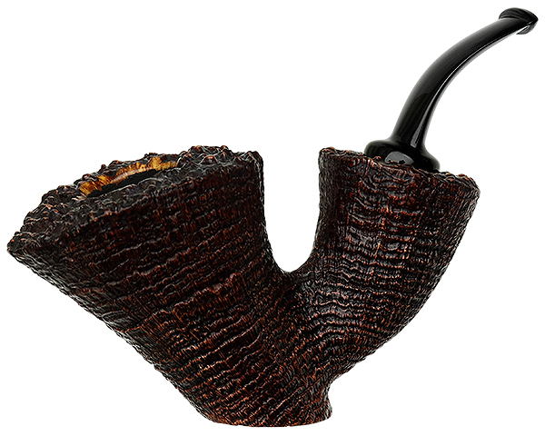 Tsuge Ikebana Sandblasted Bent Dublin Sitter Reverse Calabash (Ohi) (H) (021) (2018)