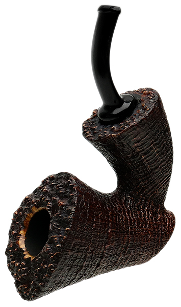 Tsuge Ikebana Sandblasted Bent Dublin Sitter Reverse Calabash (Ohi) (H) (021) (2018)