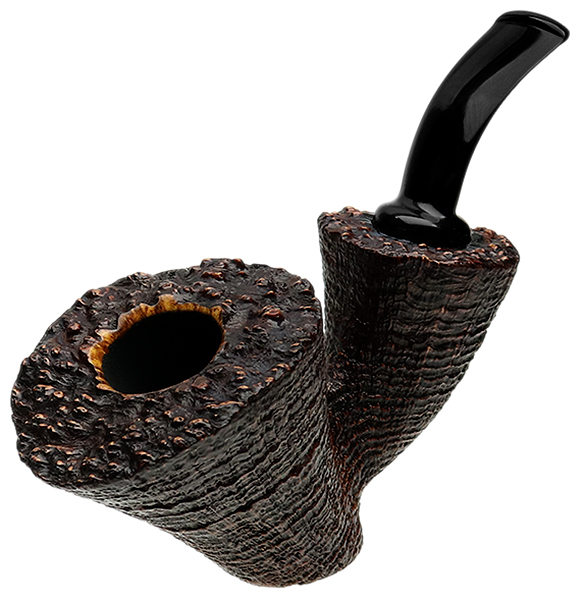 Tsuge Ikebana Sandblasted Bent Dublin Sitter Reverse Calabash (Ohi) (H) (021) (2018)