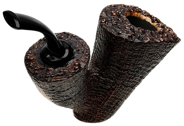 Tsuge Ikebana Sandblasted Bent Dublin Sitter Reverse Calabash (Ohi) (H) (021) (2018)