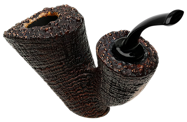 Tsuge Ikebana Sandblasted Bent Dublin Sitter Reverse Calabash (Ohi) (H) (021) (2018)