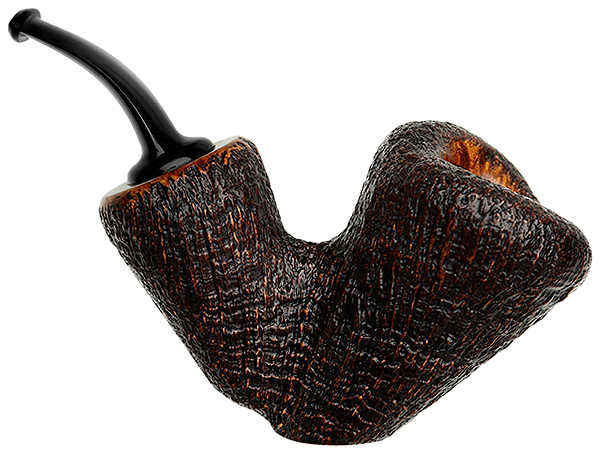 Tsuge Ikebana Sandblasted Bent Dublin Sitter Reverse Calabash (Ohi) (G) (023) (2018)