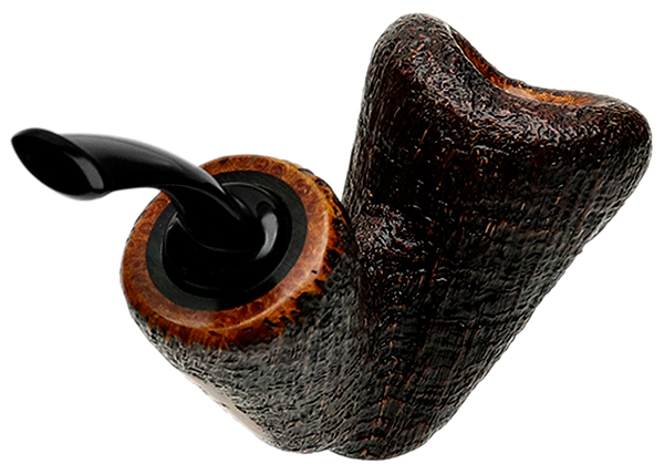 Tsuge Ikebana Sandblasted Bent Dublin Sitter Reverse Calabash (Ohi) (G) (023) (2018)