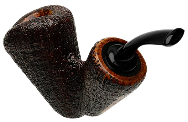 Tsuge Ikebana Sandblasted Bent Dublin Sitter Reverse Calabash (Ohi) (G) (023) (2018)