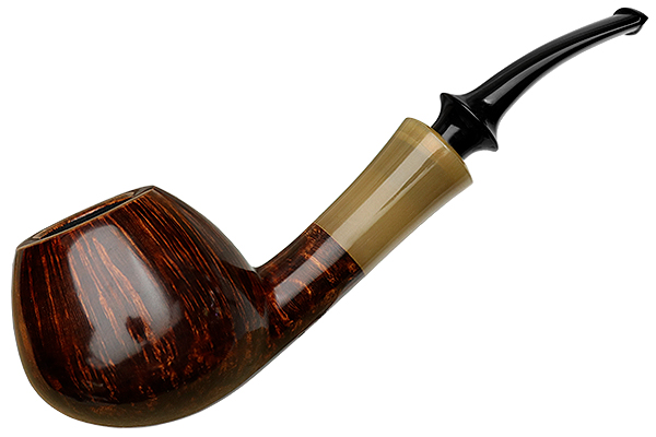 Tsuge Ikebana Smooth Bent Brandy with Horn (Kikuchi) (F) (025) (2018)