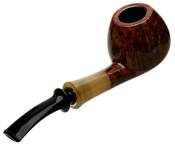 Tsuge Ikebana Smooth Bent Brandy with Horn (Kikuchi) (F) (025) (2018)