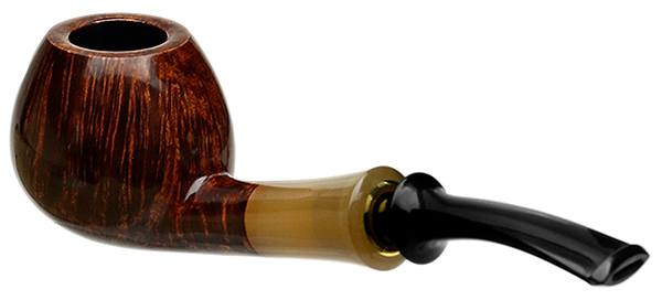 Tsuge Ikebana Smooth Bent Brandy with Horn (Kikuchi) (F) (025) (2018)