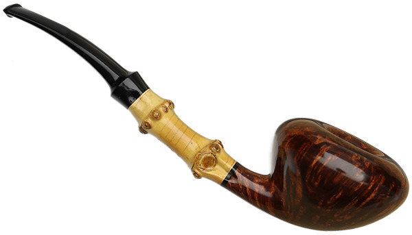 Tsuge Ikebana Smooth Acorn with Bamboo (Kikuchi) (G) (027) (2018)
