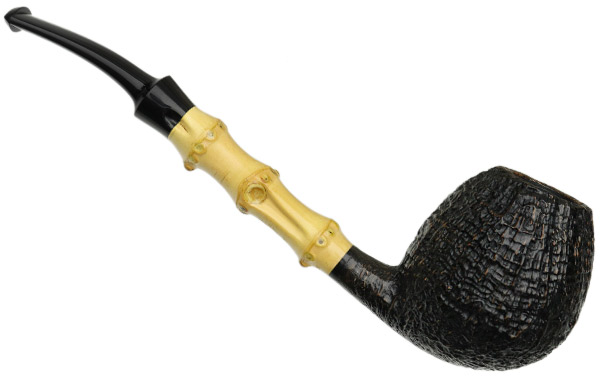 Tsuge Ikebana Sandblasted Bent Egg with Bamboo (Kikuchi) (DE) (028) (2018)