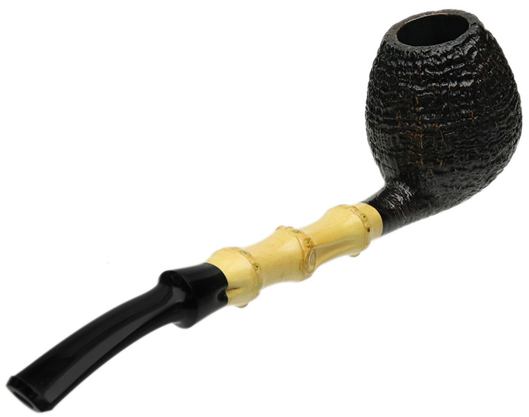 Tsuge Ikebana Sandblasted Bent Egg with Bamboo (Kikuchi) (DE) (028) (2018)