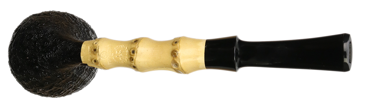 Tsuge Ikebana Sandblasted Bent Egg with Bamboo (Kikuchi) (F) (040) (2021)