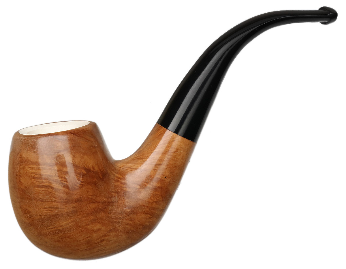 Genod Smooth Meerschaum Lined Bent Billiard