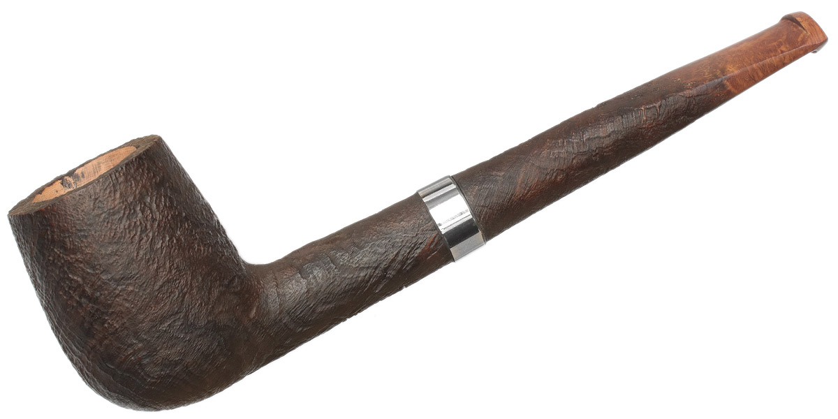 Genod Sandblasted Billiard with Briar Stem