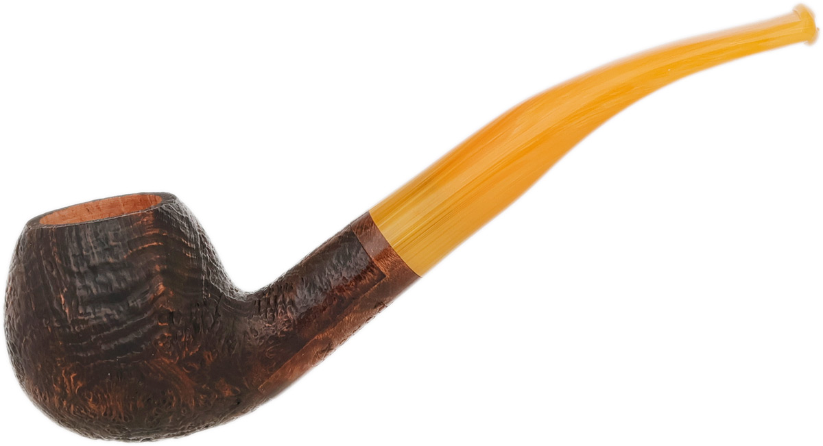 Genod Mini Soleil Couchant Sandblasted Bent Apple with Yellow Lucite