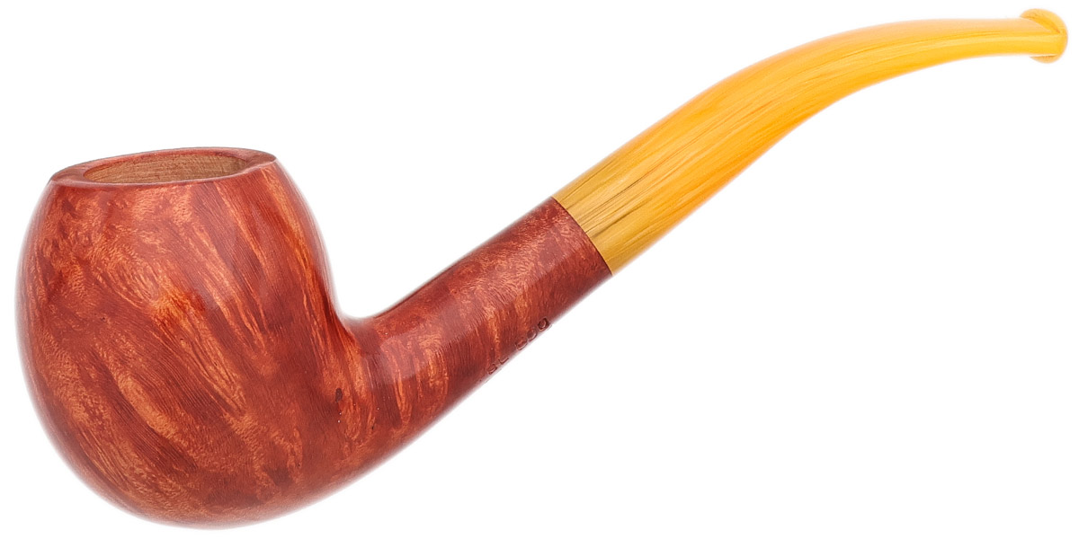 Genod Soleil Levant Smooth Bent Apple with Yellow Lucite (600)