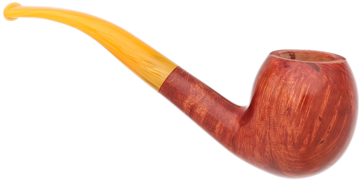 Genod Soleil Levant Smooth Bent Apple with Yellow Lucite (600)