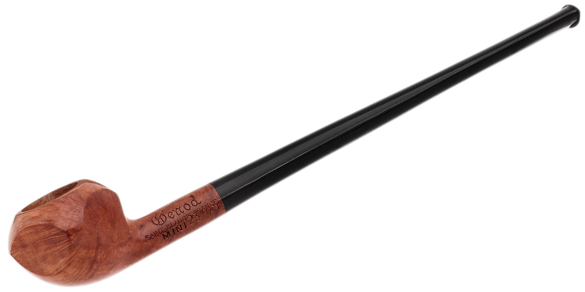 Mini Natural Smooth Paneled Rhodesian Churchwarden (23) Tobacco Pipe