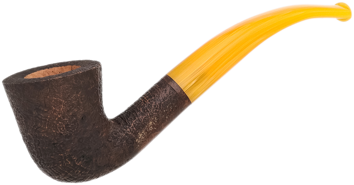 Genod Genod Mini Soleil Couchant Sandblasted Bent Dublin with Yellow Lucite (02)