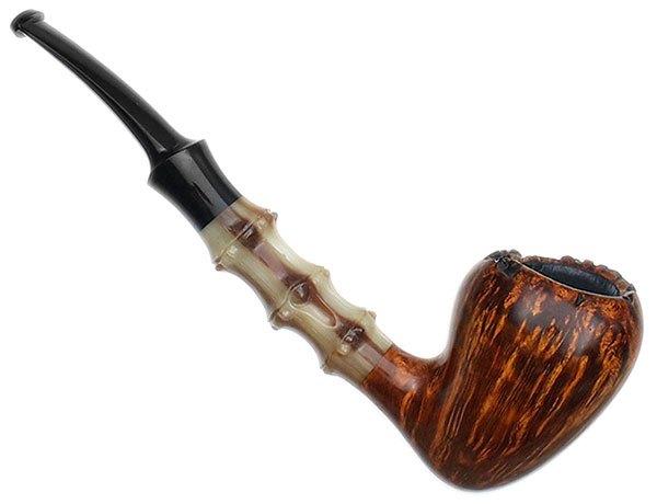 Ping Zhan Smooth Acorn with Bamboo Carved Horn