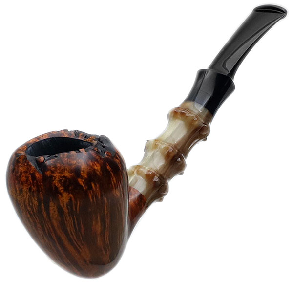 Ping Zhan Smooth Acorn with Bamboo Carved Horn