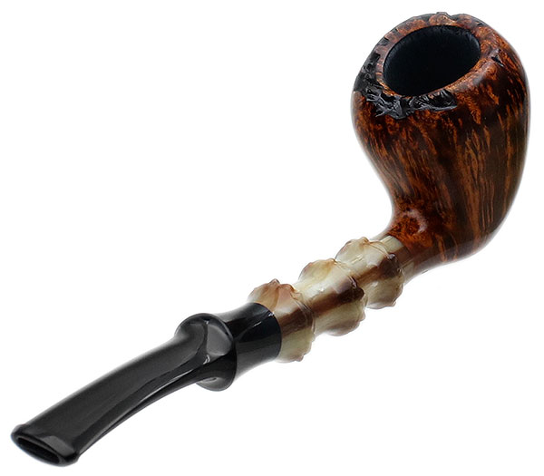 Ping Zhan Smooth Acorn with Bamboo Carved Horn