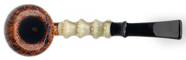 Ping Zhan Smooth Acorn Sitter with Bamboo Carved Horn