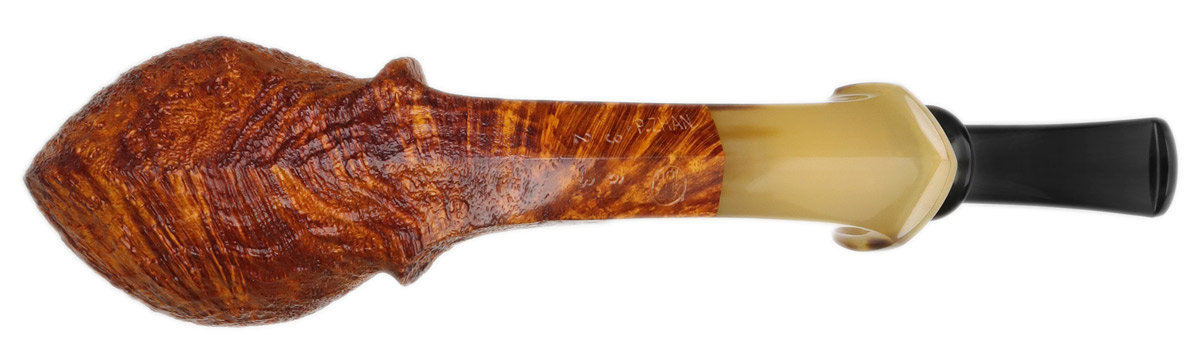 Ping Zhan Contrast Sandblasted Blowfish with Horn