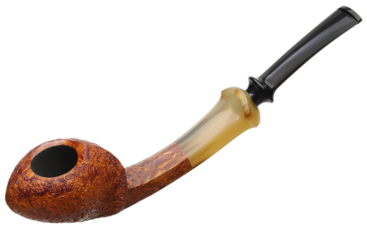 Ping Zhan Contrast Sandblasted Blowfish with Horn