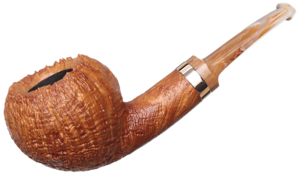 Yeti Sandblasted Bent Apple with Bronze and Bakelite (637)