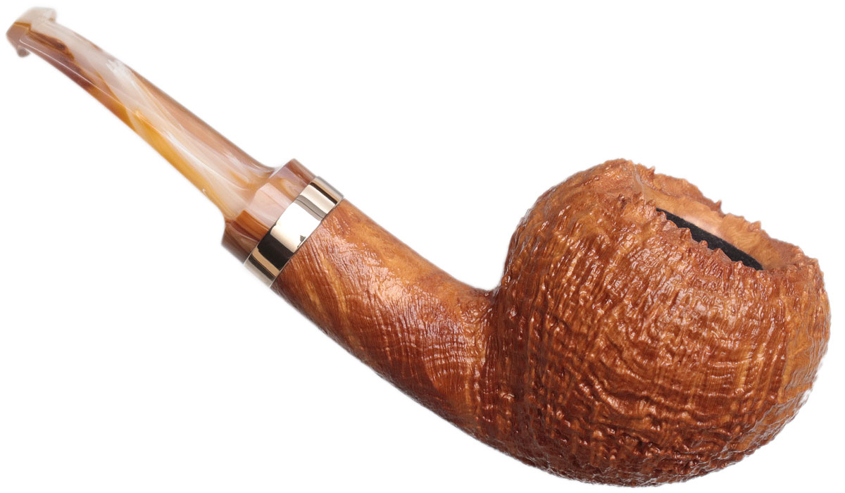 Yeti Sandblasted Bent Apple with Bronze and Bakelite (637)