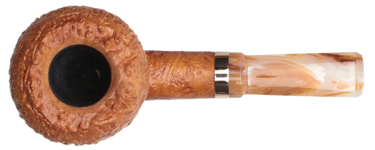 Yeti Sandblasted Bent Apple with Bronze and Bakelite (637)