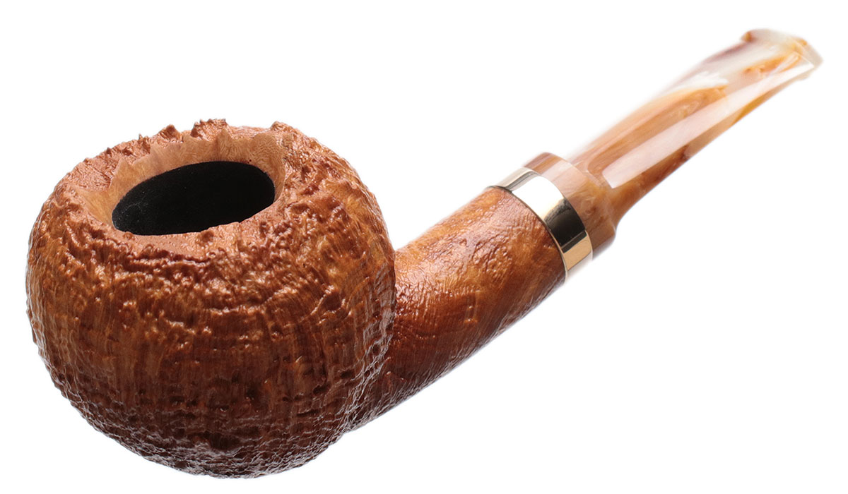 Yeti Sandblasted Bent Apple with Bronze and Bakelite (637)