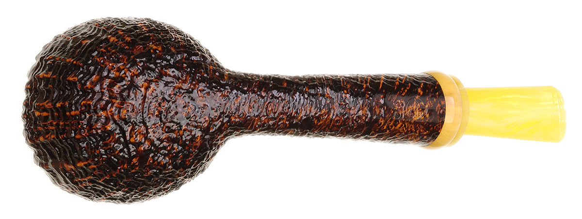 Yeti Sandblasted Bent Dublin with Bakelite and Boxwood (875)