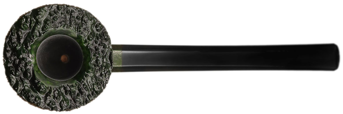 Yeti Serpentine Green Sandblasted Bent Dublin Churchwarden (976)