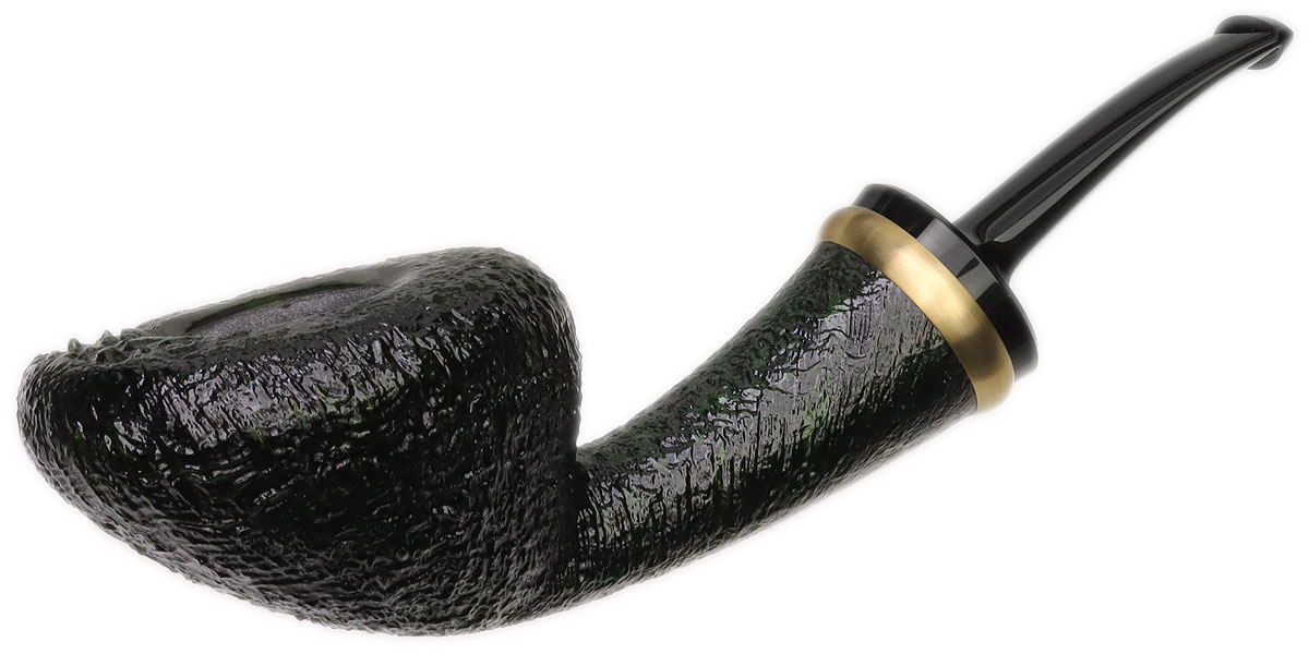 Yeti Serpentine Green Sandblasted Acorn with Brass (972)