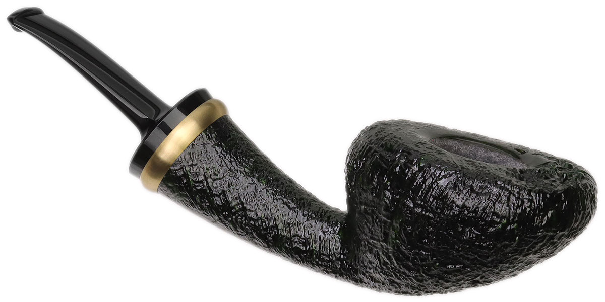 Yeti Serpentine Green Sandblasted Acorn with Brass (972)