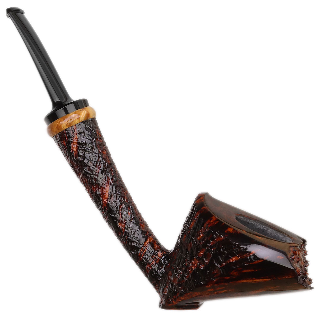 Yeti Partially Sandblasted Bent Dublin Sitter with Masur Birch (968)