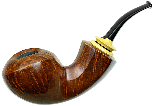 Sam Cui Smooth Reverse Calabash Bent Apple with Boxwood