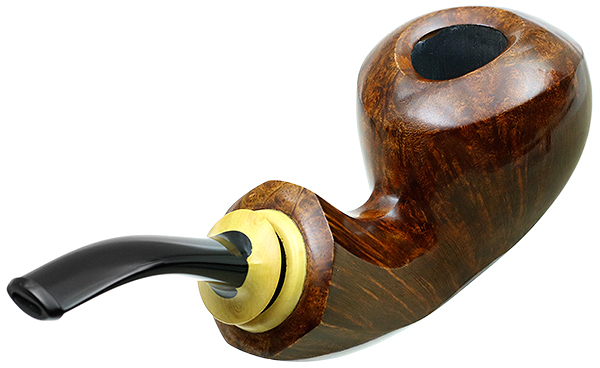 Sam Cui Smooth Reverse Calabash Bent Apple with Boxwood