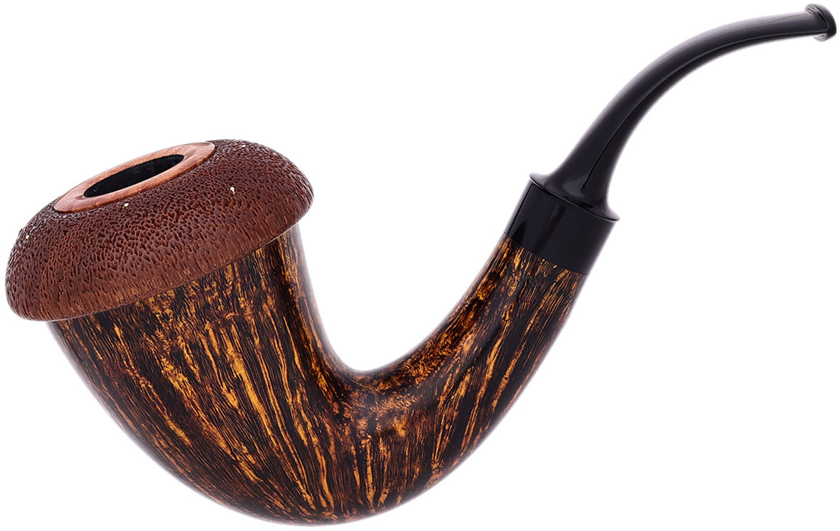 Martelo Smooth Calabash with Sandblasted Sucupira and 18k Golden Dots