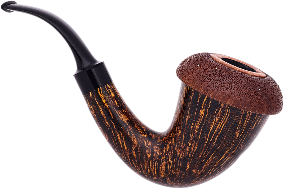 Martelo Smooth Calabash with Sandblasted Sucupira and 18k Golden Dots