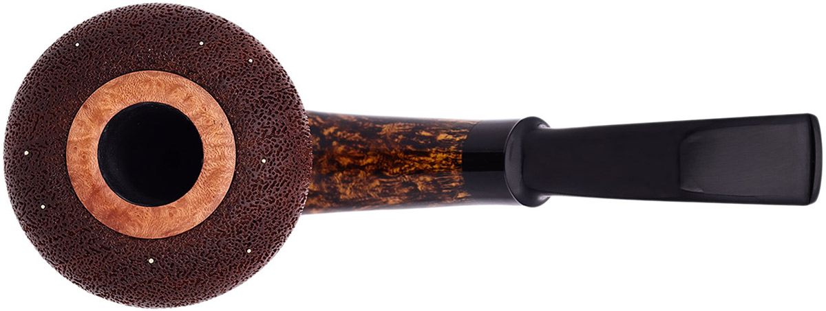 Martelo Smooth Calabash with Sandblasted Sucupira and 18k Golden Dots