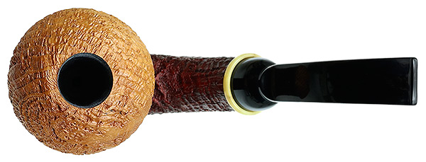 BriarWorks Crimson Sandblasted Magnetic Calabash with Light Sandblasted Cap