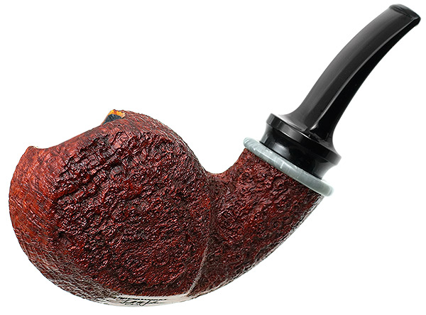 BriarWorks Crimson Sandblasted Blowfish with Antique Bakelite