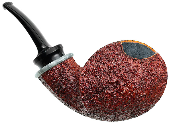 BriarWorks Crimson Sandblasted Blowfish with Antique Bakelite