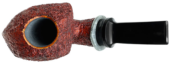 BriarWorks Crimson Sandblasted Blowfish with Antique Bakelite