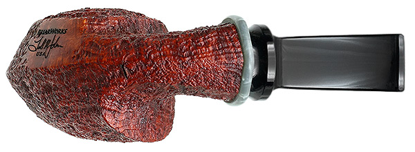 BriarWorks Crimson Sandblasted Blowfish with Antique Bakelite