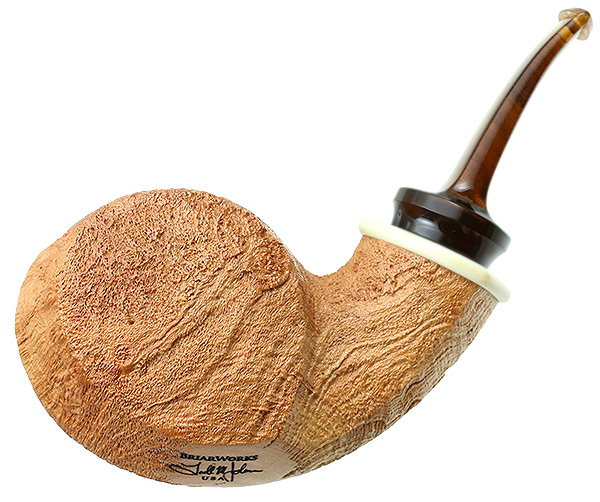 BriarWorks: Signature Light Sandblasted Blowfish Tobacco Pipe