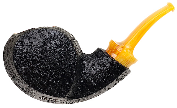 BriarWorks: Signature Dark Sandblasted Blowfish Tobacco Pipe